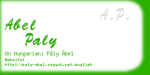 abel paly business card