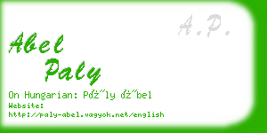 abel paly business card